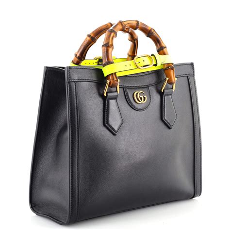 gucci bamboo patent leather hand bag|gucci diana tote bag.